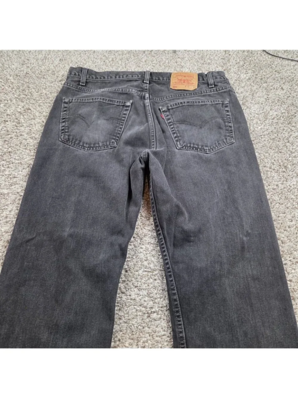 Vintage Levis Jeans Mens 40x30 Regular Straight Denim Black 505 Dark Wash